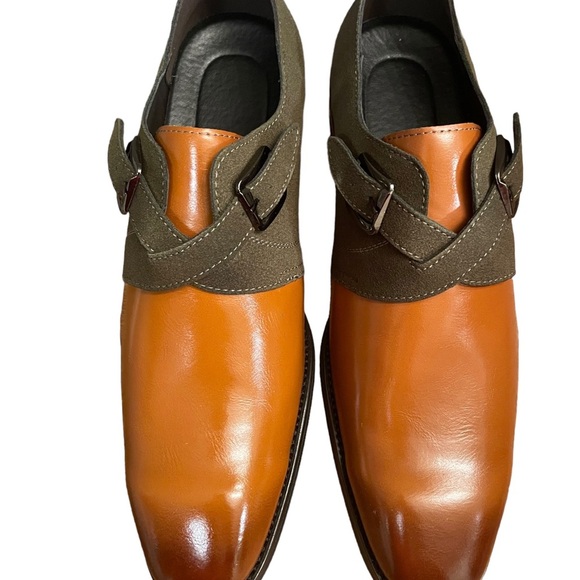 Men’s Handmade slip on loafers, square toe, leather, size 43 (10) - Picture 8 of 10